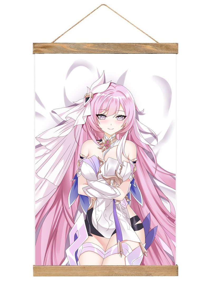 Honkai Impact 3rd Elysia Scroll Painting Wall Picture Anime Wall Scroll Hanging Home Decor