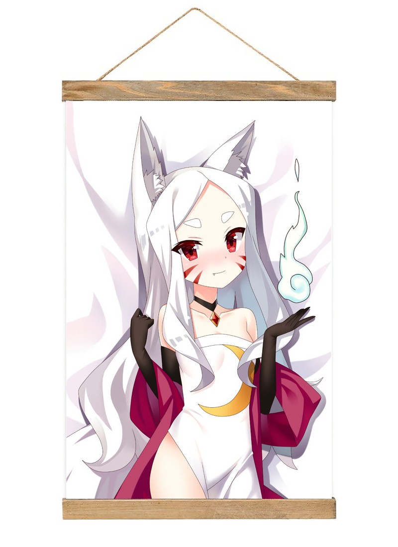 The Helpful Fox Senko-san Shiro Scroll Painting Wall Picture Anime Wall Scroll Hanging Home Decor