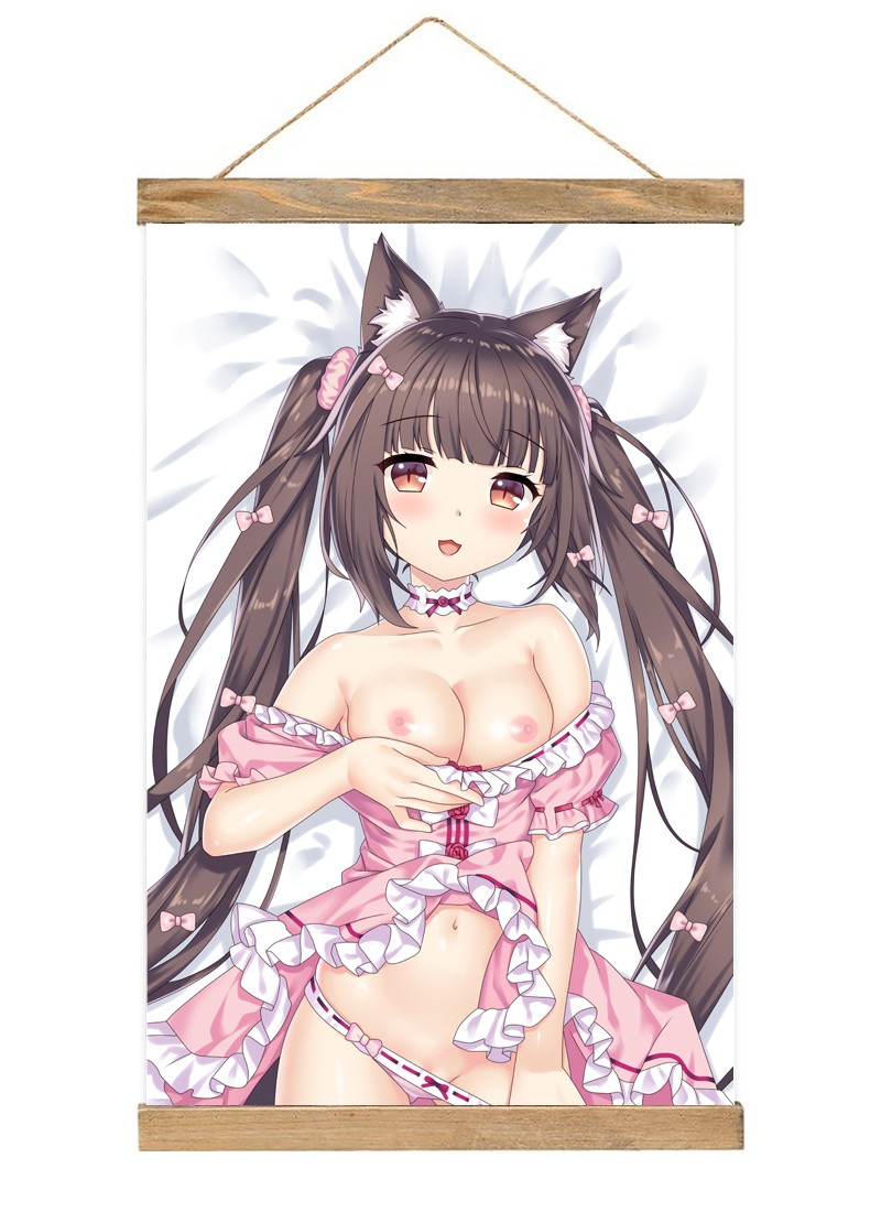 Nekopara Chocola-1 Scroll Painting Wall Picture Anime Wall Scroll Hanging Home Decor